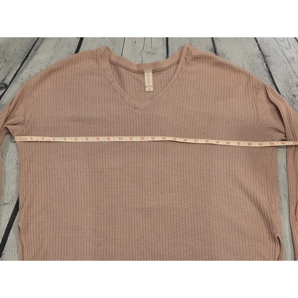 Altar'd State Womens Sz M (Oversized) Waffle Knit Tunic Top Dusty Rose - Picture 5 of 8